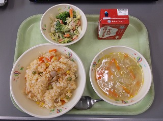 給食週間 アメリカ料理 京田辺市立薪小学校