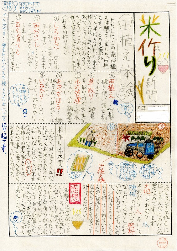 トップ 100小 5 社会 米 作り テスト