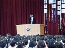 第３学期始業式・校長先生のお話