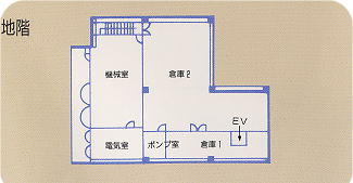 地階の平面図